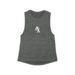 Women’s Flowy Scoop Momus Muscle Tank Grey