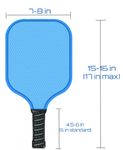 pickleball paddle dimensions