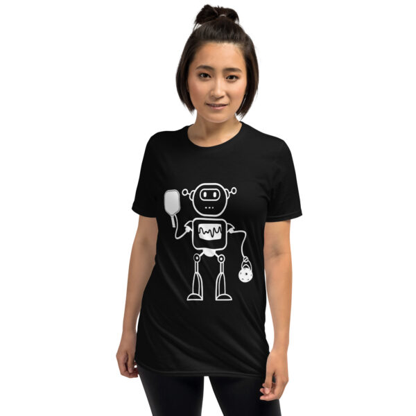 Robot playing pickleball t-shirt women